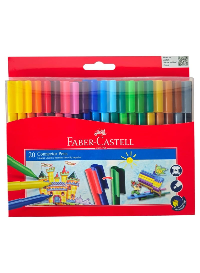 FABER-CASTELL Faber-Castell Connector Felt Pen 20 Color  - Image 1