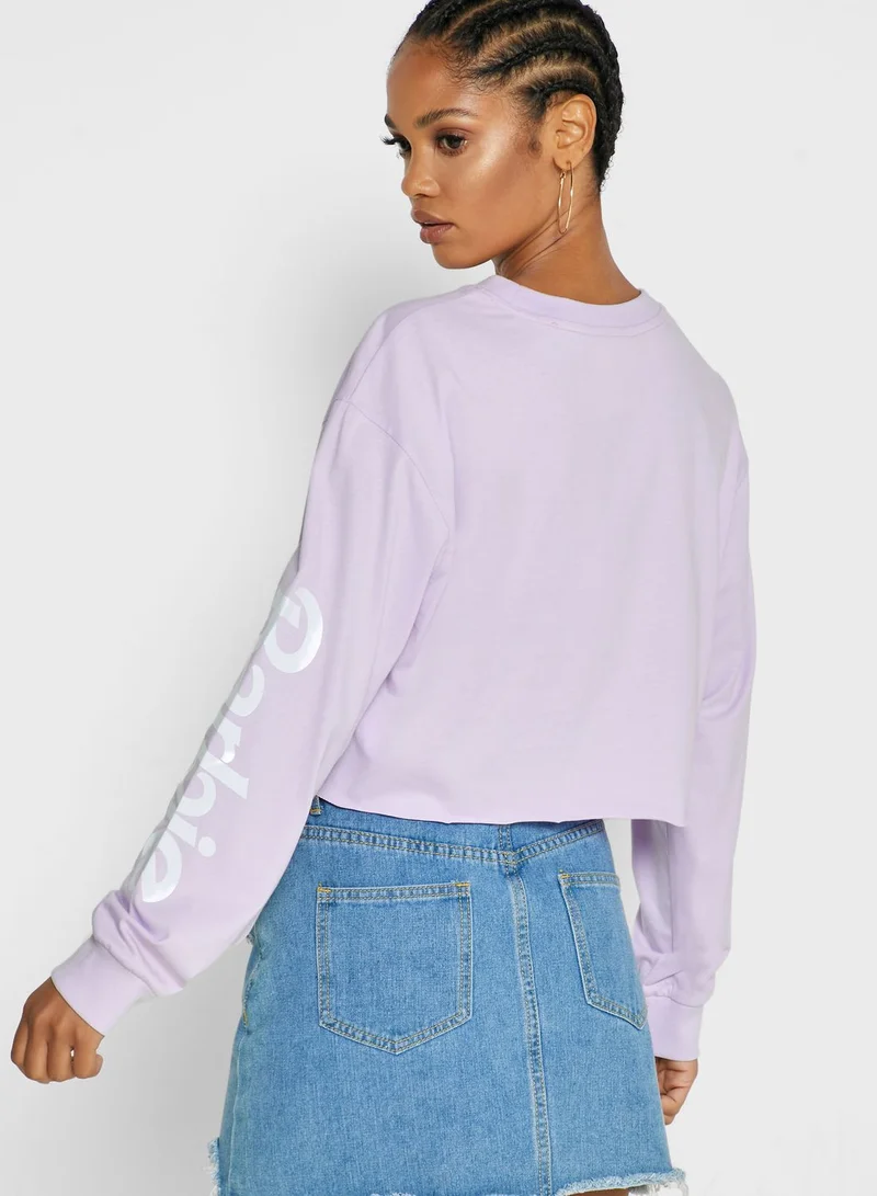 FOREVER 21 Barbie Cropped Sweatshirt