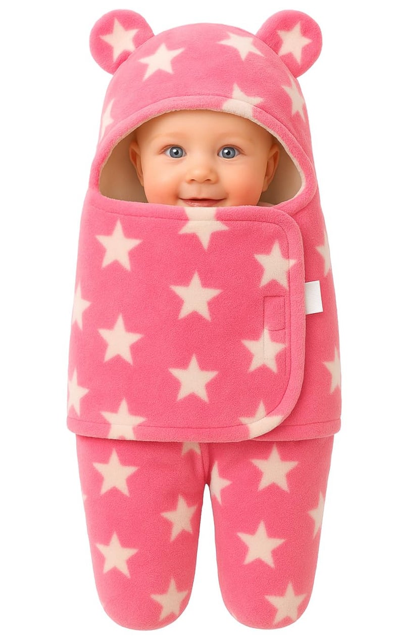 BRANDONN Baby Blanket Newborn Gift Pack of Swaddle Wrapper, 0-9 Months, Length 68 cm x Width 68 cm - Image 1