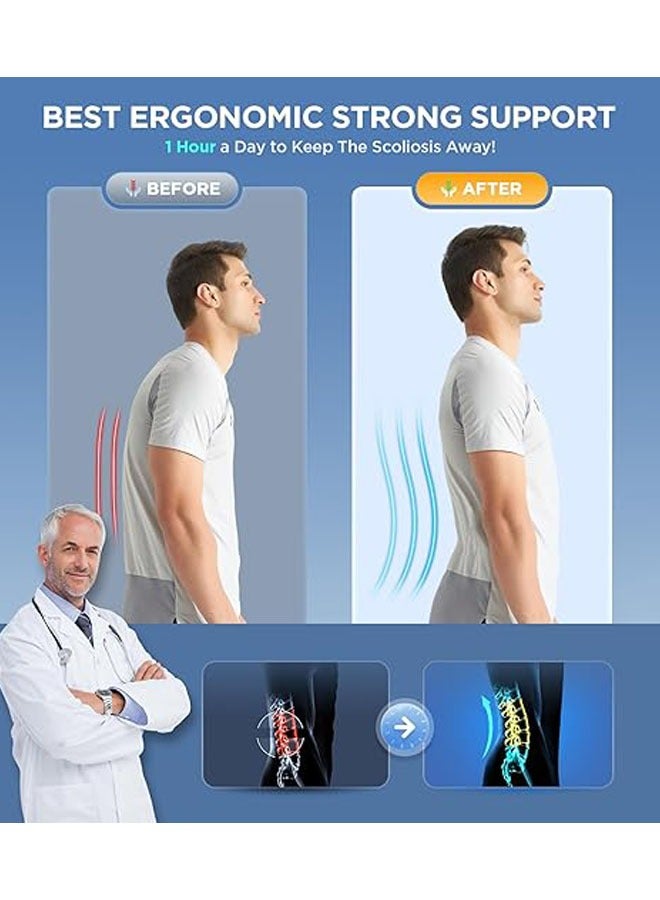general Lower Back Pain Relief Back Support Strap with 3D Lumbar Pad, 6X Back Support Band, Male and Female Replacement Strip, Breathable Mesh - Image 2