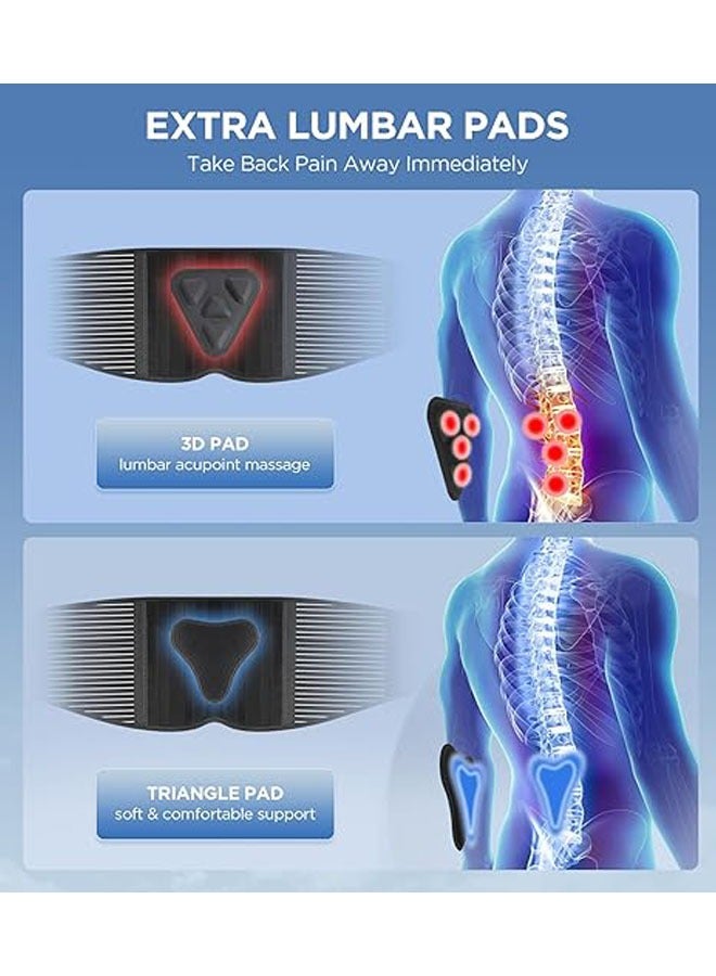 general Lower Back Pain Relief Back Support Strap with 3D Lumbar Pad, 6X Back Support Band, Male and Female Replacement Strip, Breathable Mesh - Image 3