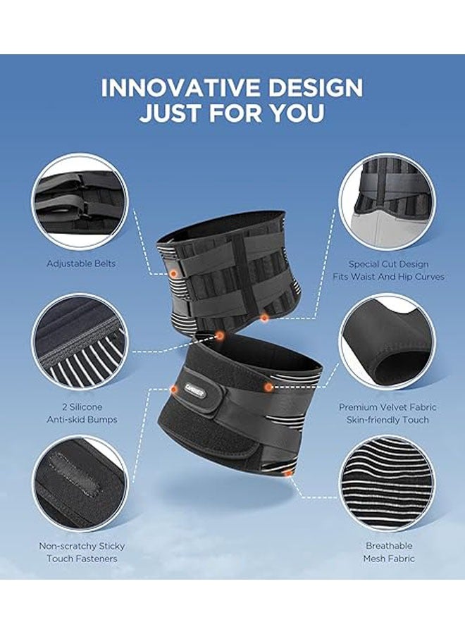 general Lower Back Pain Relief Back Support Strap with 3D Lumbar Pad, 6X Back Support Band, Male and Female Replacement Strip, Breathable Mesh - Image 5