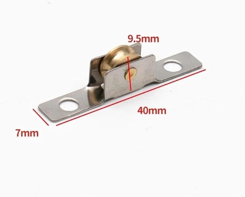 Stainless Steel Sliding Door Rollers 12pc Pulley Track Wheel Groove Wheel 7mm - Image 3