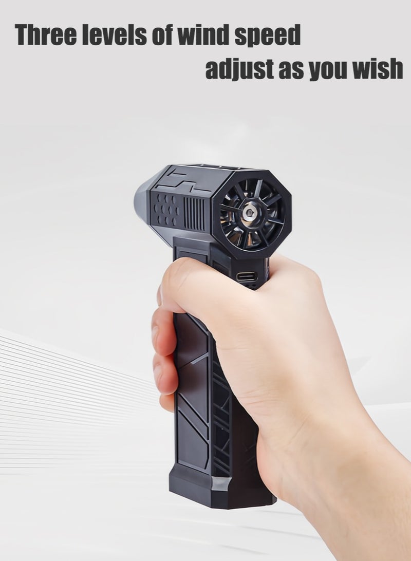 Gale Force S 130,000 RPM Cordless Portable Mini Blower - 3-Speed Adjustable, Large 8000mAh Battery & Type-C Fast Charging for Home, Car, Garden Cleaning (Leaf Blower/Dust Blower) - Image 5
