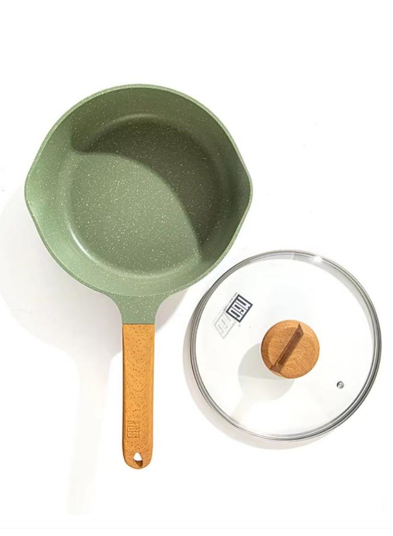 MGC Frying pan (with wooden handle and glass lid) is suitable for various stovetops and meets the cooking needs of different families. - Image 3