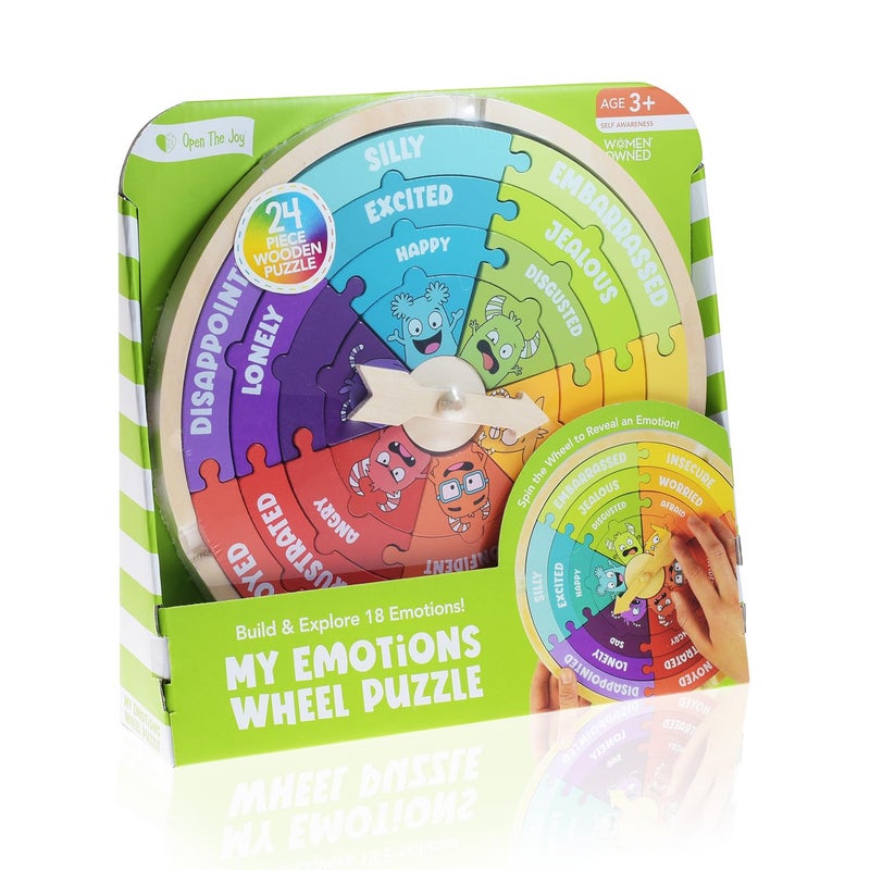 Open The Joy My Emotions Wheel Emotional Intelligence Mindfulness and Learning Toy for Kids Ages 3 and Up - Image 3