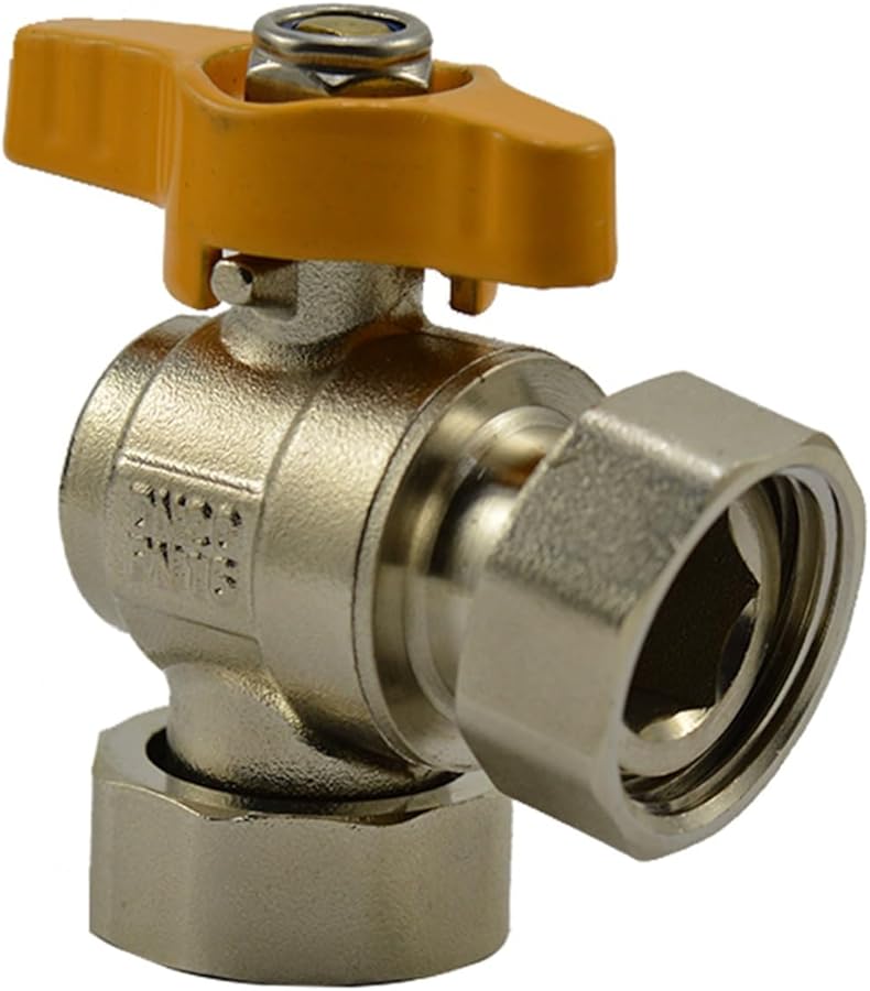 3 4 Inch Female Double Swivel Triangle Valve Water Segregator Yellow Handle - Image 4