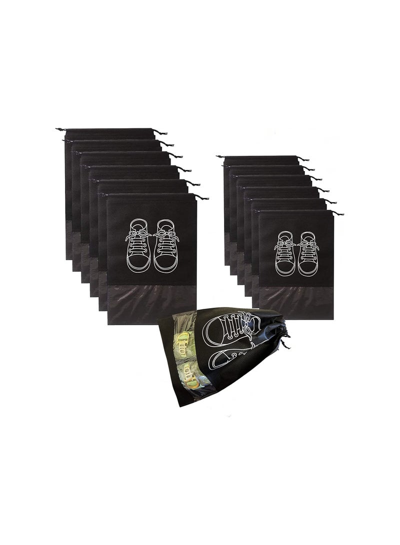 10 Shoes Storage Bags Closet Organizer Non-woven Travel Portable Bag Waterproof Pocket Clothing Classified Hanging Bag  - Image 1