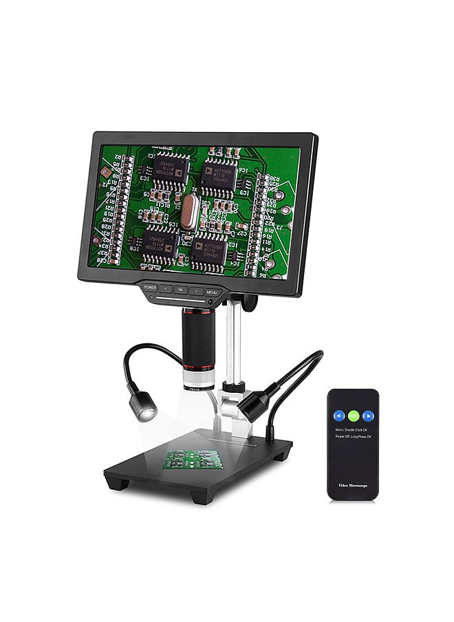 Generic 10.1-inch LCD USB Digital Microscope 1080P Coin Microscope 1-1600X 16MP Touch-control Lightness with Remote Control for Plant Insect Observation Best Gift for Children  - Image 1
