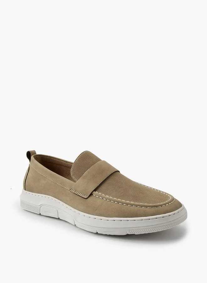 ال بي ال من شو اكسبرس Solid Slip-On Loafers with Pull Tabs