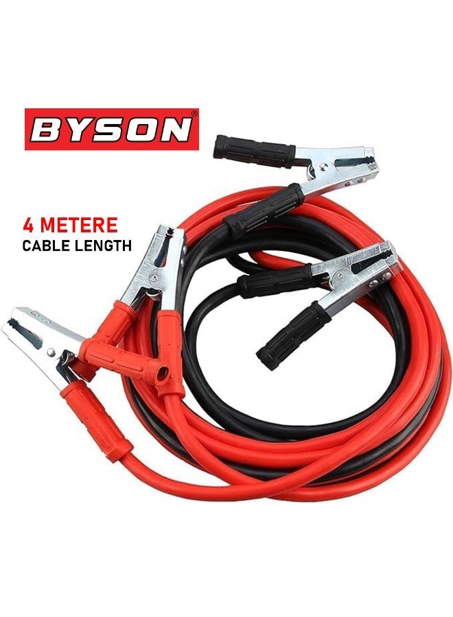 BYSON 1200AMP Car Battery Help Cables 4M - Weather Resistant and Safe Jump Start Cables with Long Reach, Heavy Duty Clamps and Simple Storage for Travel - Image 5