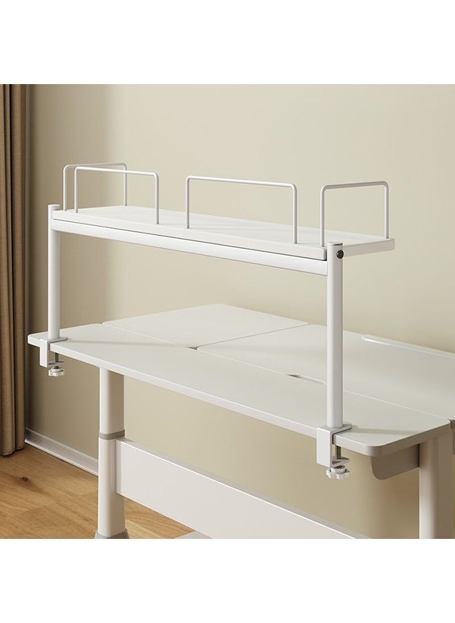 XiuWoo - 2-Tier Clamp Desktop Shelf 60cm Desktop Storage Organizer Gaming Room Shelf for Book Stationery Clip On Bookshelf Organizer for Dorm Home Office - Image 1