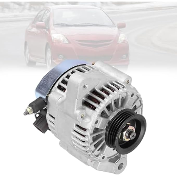 LONGKEES 11203 Alternator FIT 20062014 Toyota Yaris 1.5L L4 12V 80A 4-Groove Pulley Replace OE# 104210-8180, 27060-21151, 11505 - Image 1
