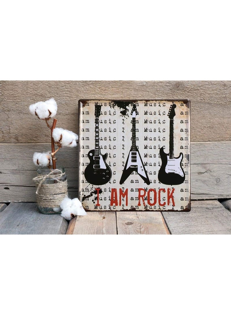 ALCOACH Decorative Wall Art – I Am Rock Guitar Design - Image 5