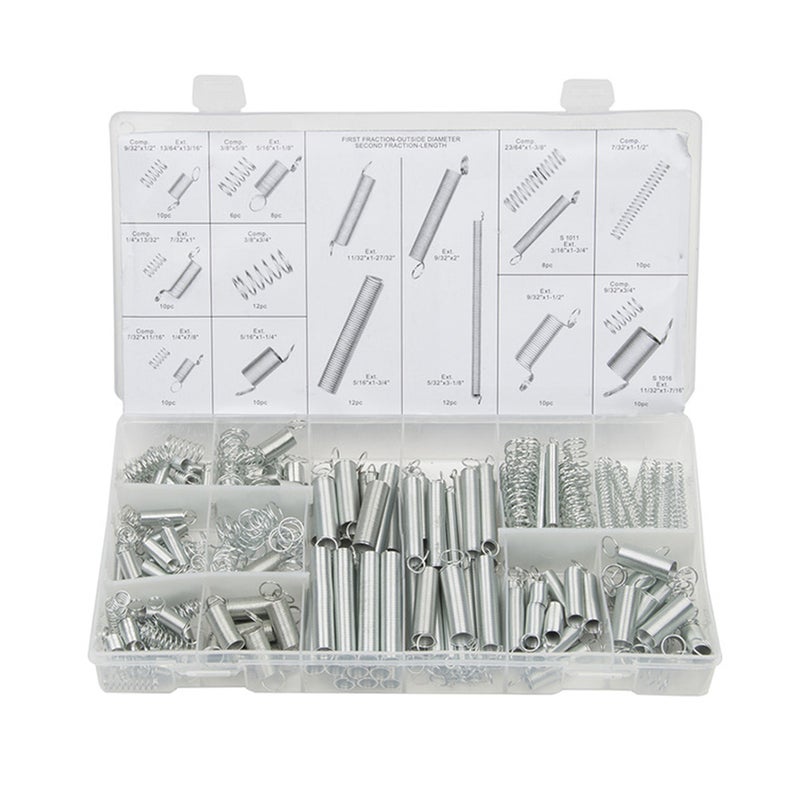 400 PCS Spring Assortment Spiral Spring Galvanized Spring Set Spring Rate Extension Spring for - Image 2