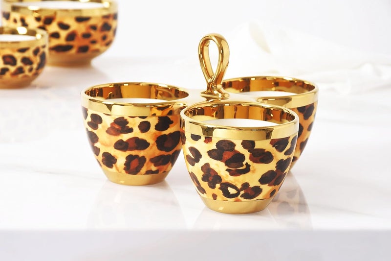 Pampa Bay Pampa Bay Animal Print 3 Part Server 875 D x 55 tall Gold  - Image 5