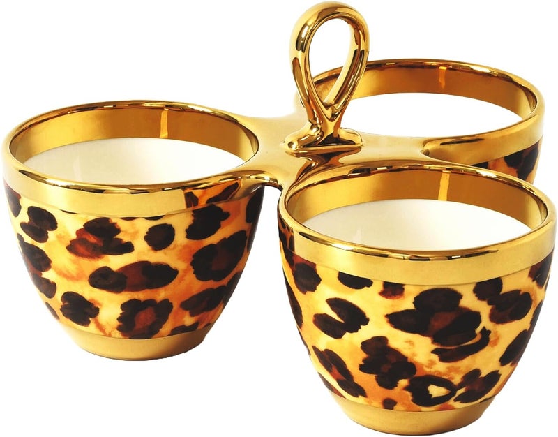 Pampa Bay Pampa Bay Animal Print 3 Part Server 875 D x 55 tall Gold  - Image 1