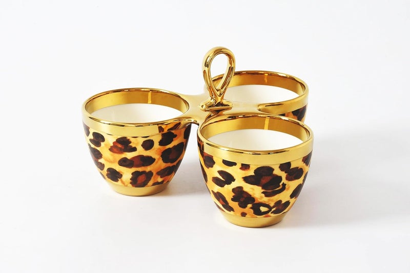 Pampa Bay Pampa Bay Animal Print 3 Part Server 875 D x 55 tall Gold  - Image 2