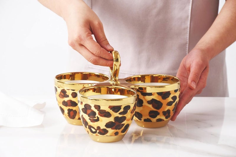 Pampa Bay Pampa Bay Animal Print 3 Part Server 875 D x 55 tall Gold  - Image 3