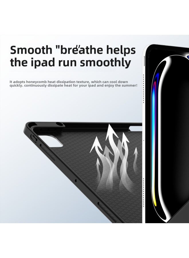 For Huawei Matepad11 Flat Protective Cover Air11.5S Tri-fold Pro11 Soft Case With Pen Slot 24-Color:Baby Powder ]-Applicable Model:Pro7-13 Inch (M4)  (right Pen Slot)  - Image 4
