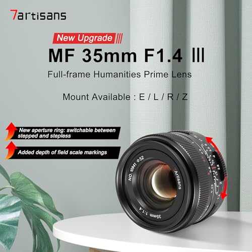 7artisans 35mm f/1.4 Mark III Full Frame Manual Focus Prime Lens | Large Aperture Compatible with Nikon Z-Mount Cameras Z50 Z6 Z7 - Image 2