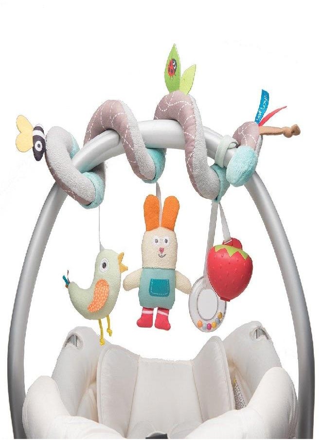 Taf Toys Taf Toys Garden Spiral | Baby’s Fun Accessory for Car Seat & Pram Etc, Hanging Rattling Toys, Easier Parenting, Keeps Your Baby Happy, Ideal Gift, Soother Strawberry Shape Case, for Easier Outdoors  - Image 1