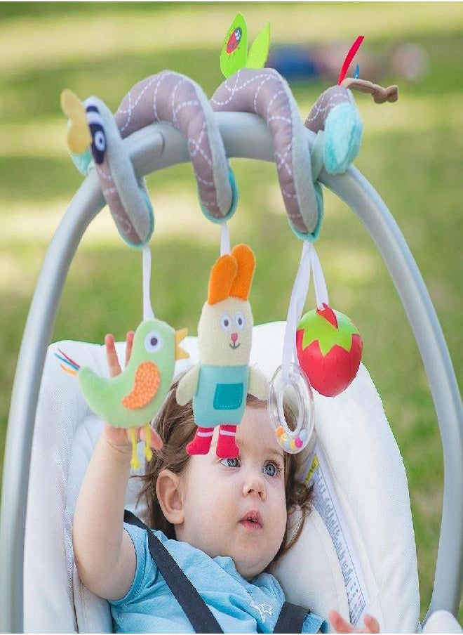 Taf Toys Taf Toys Garden Spiral | Baby’s Fun Accessory for Car Seat & Pram Etc, Hanging Rattling Toys, Easier Parenting, Keeps Your Baby Happy, Ideal Gift, Soother Strawberry Shape Case, for Easier Outdoors  - Image 3