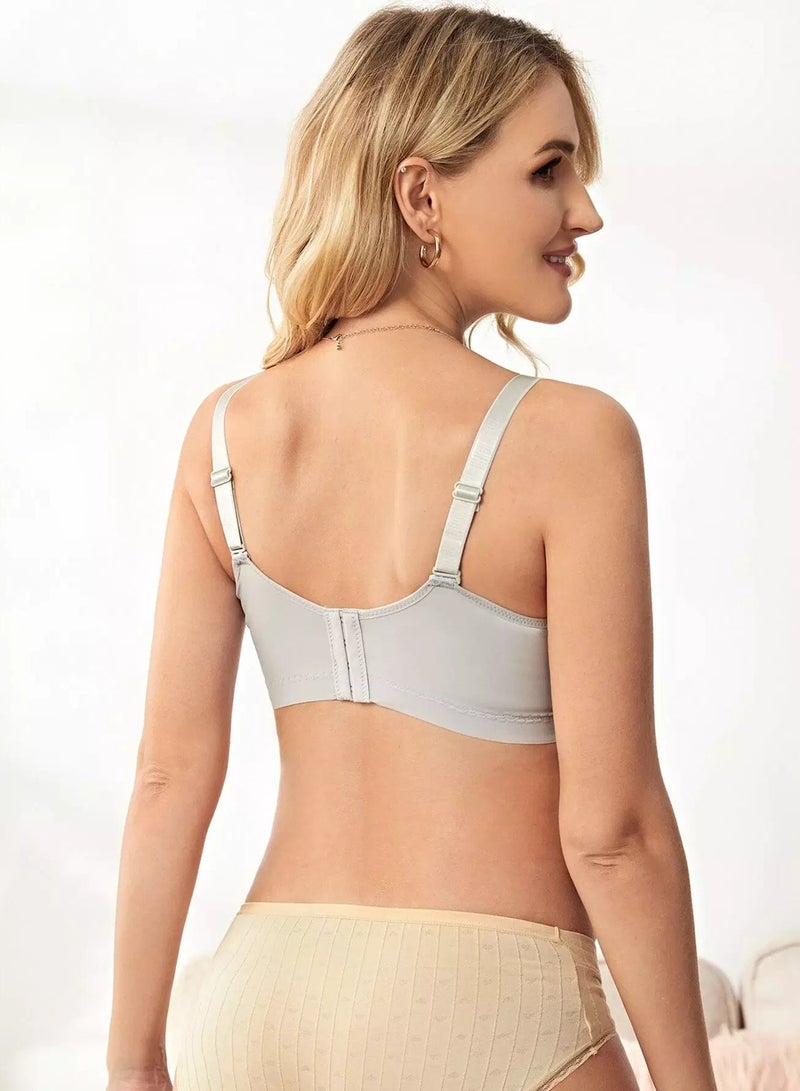 Maternity Contrast Lace Wireless Bra  - Image 2