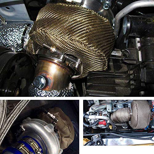 ConPus T4 Titanium Turbo Blanket Heat Shield charger Cover Wrap for T4 GT40 GT42 GT45 With Locking Springs - Image 5