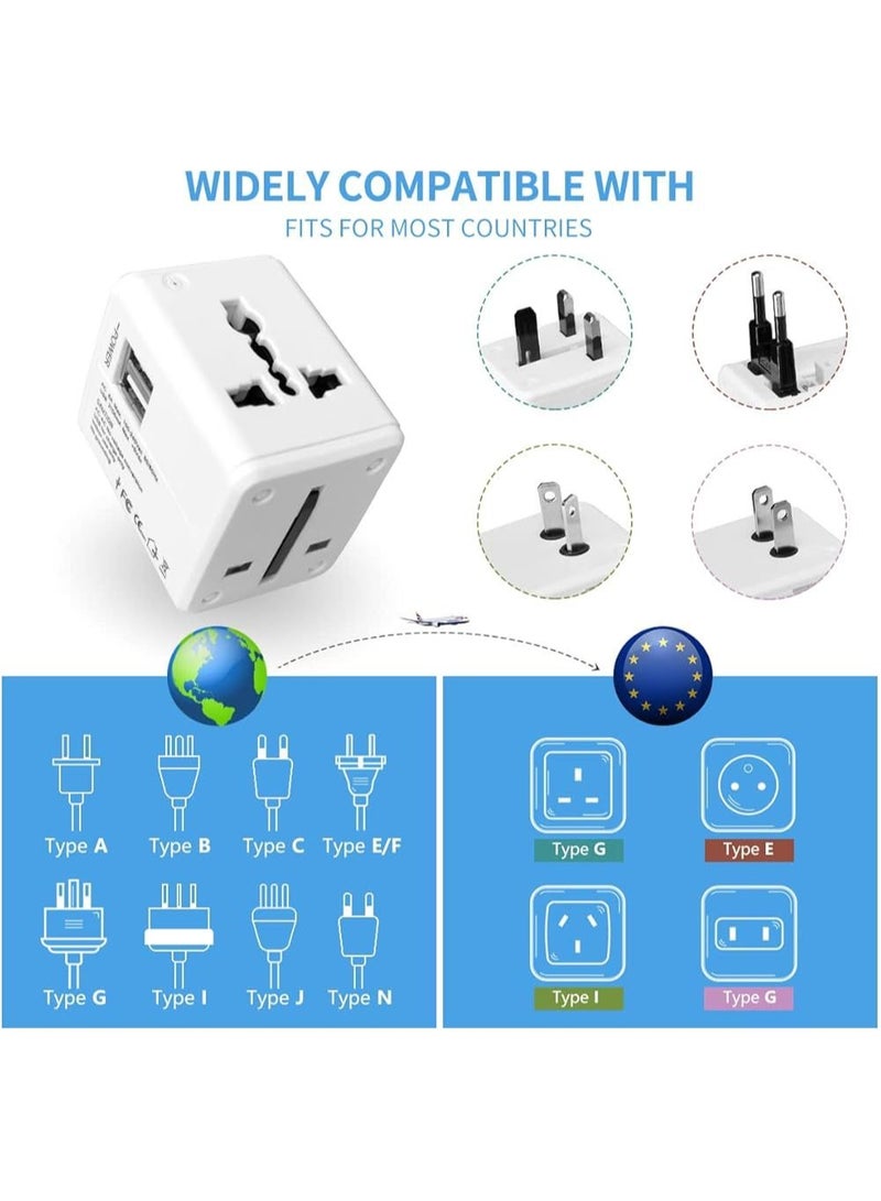 Portable Universal Multi Conversion Socket Plug Travel Adapter With Double Usb 6A Multifunction All Around The World Plug  - Image 4
