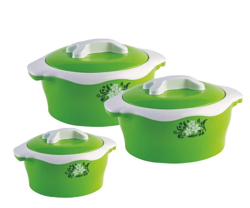Nabhya Combo of 3 Cook and Serve Casserole 1000ml1500ml and 2500ml Random Color Pack of 3 - Image 1