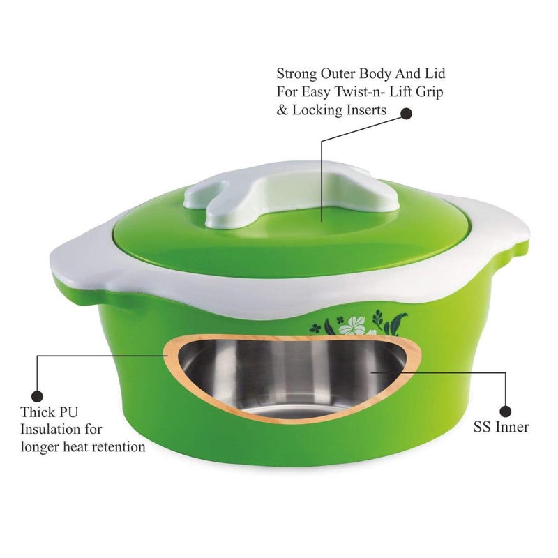 Nabhya Combo of 3 Cook and Serve Casserole 1000ml1500ml and 2500ml Random Color Pack of 3 - Image 2