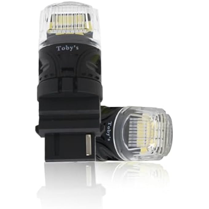 توبيز T20 3156 4218 16SmdWhite LED لمبة بيضاء فائقة السطوع 12 فولت استبدال المصابيح 4218 رقاقة كانبوس خالية من الأخطاء لضوء الفرامل الاحتياطي العكسي حزمة من 2 - Image 5