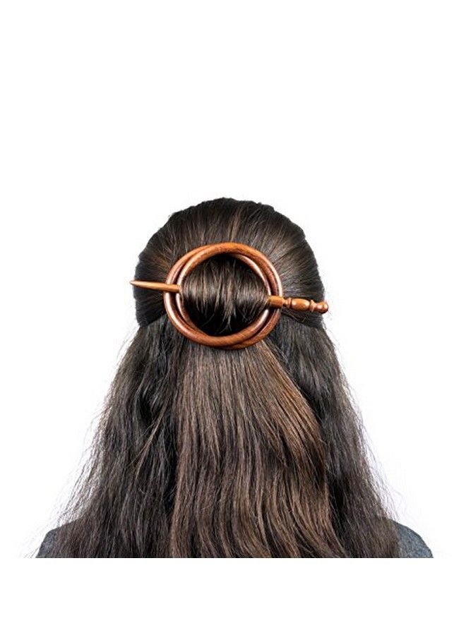 Nagina International دبابيس شال خشبية مصقولة عتيقة مميزة | مشابك شعر ودبابيس شعر | ملحقات العناية الشخصية والجمال | (حلقتين) - Image 4