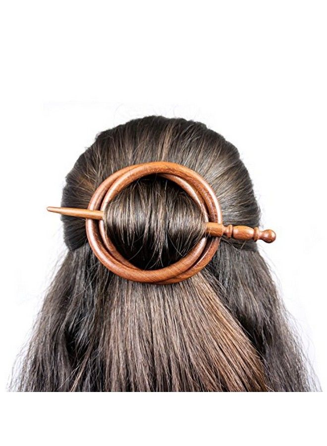 Nagina International دبابيس شال خشبية مصقولة عتيقة مميزة | مشابك شعر ودبابيس شعر | ملحقات العناية الشخصية والجمال | (حلقتين) - Image 3