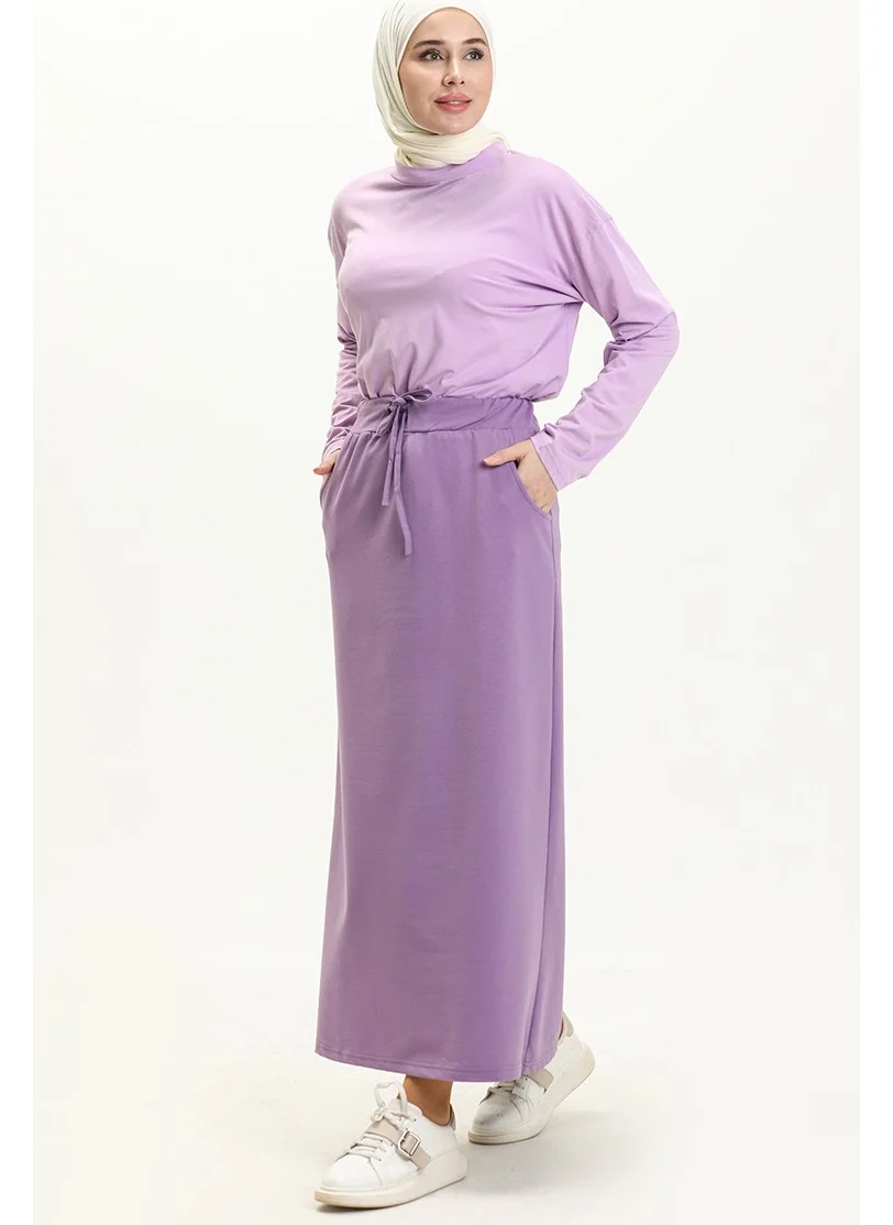 Sefa Merve Pocket Sports Skirt 0152-20 Lilac Color