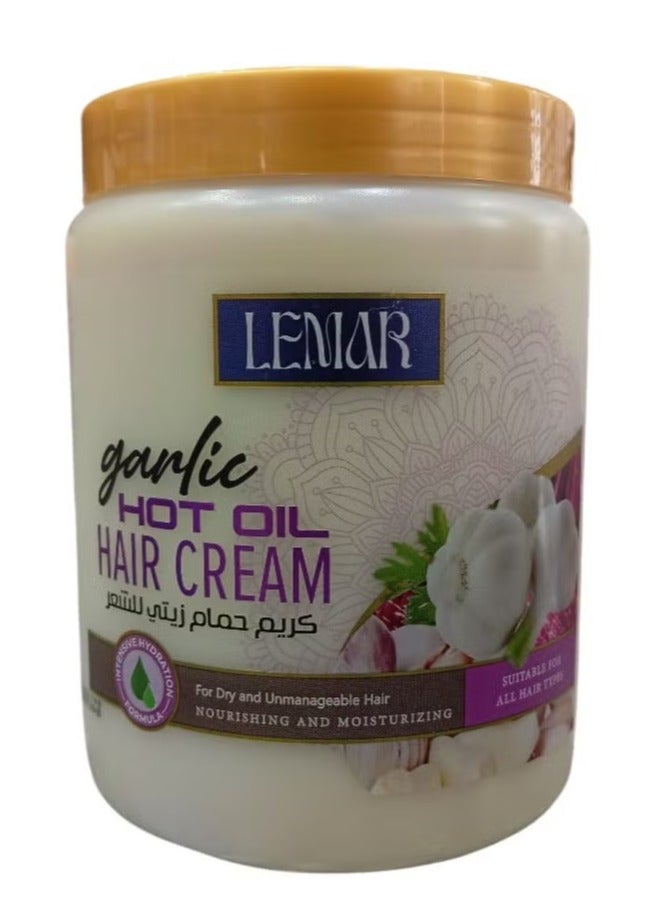 Garlic Oil Bath Cream Moisturizing and Nourishing for Dry Hair 1000 ml
