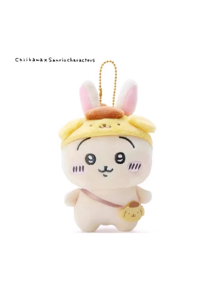 Chiikawa x Kawaii Characters Plush Keychain – Cute Anime Pendant Bag Charm for Girls - Image 1