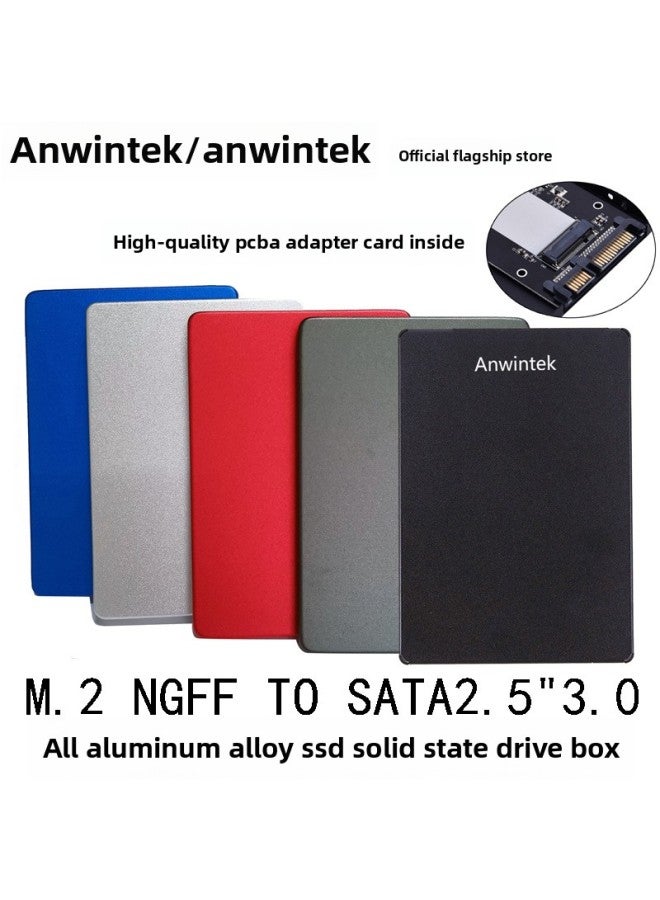 Anwintek Aluminum Alloy Solid State Hard Disk Box MSATA/NGFF M.2 To 2.5 "SATA3.0SSD Adapter Card-Color:S105 PCBA MSATA To SATA - Image 2