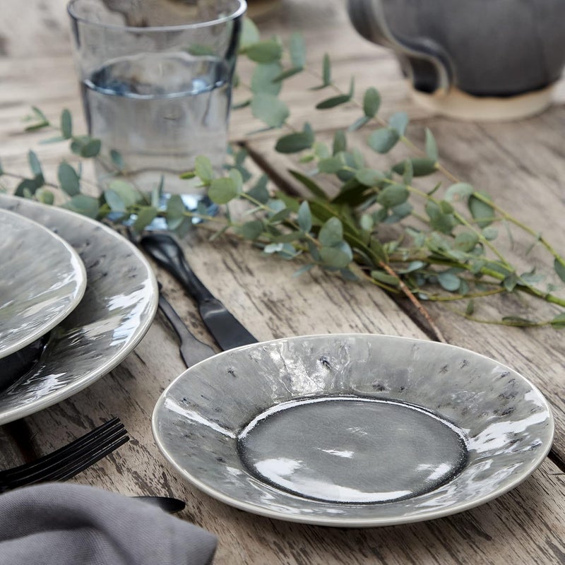 Costa Nova Ceramic Stoneware 6 Bread Plate  Madeira Collection Grey  Microwave  Dishwasher Safe Dinnerware  Food Safe Glazing  Restaurant Quality Tableware - Image 4