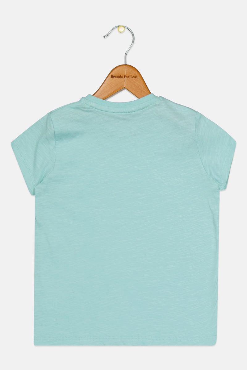 Hamleys Toddlers Girl Graphic Print Short Sleeve T-Shirt, Light Blue - Image 2