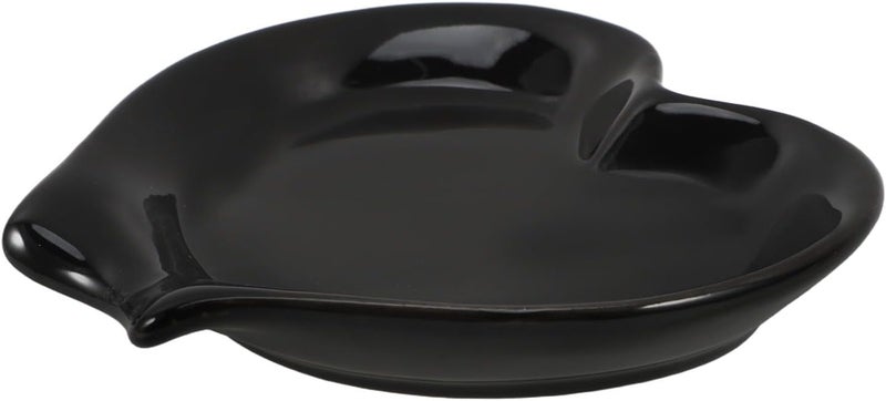 ABOOFAN Ceramic Spoon Rest Kitchen Scoop Holder Reusable Black Countertop Spoon Support Home Dining Accessories - Image 1