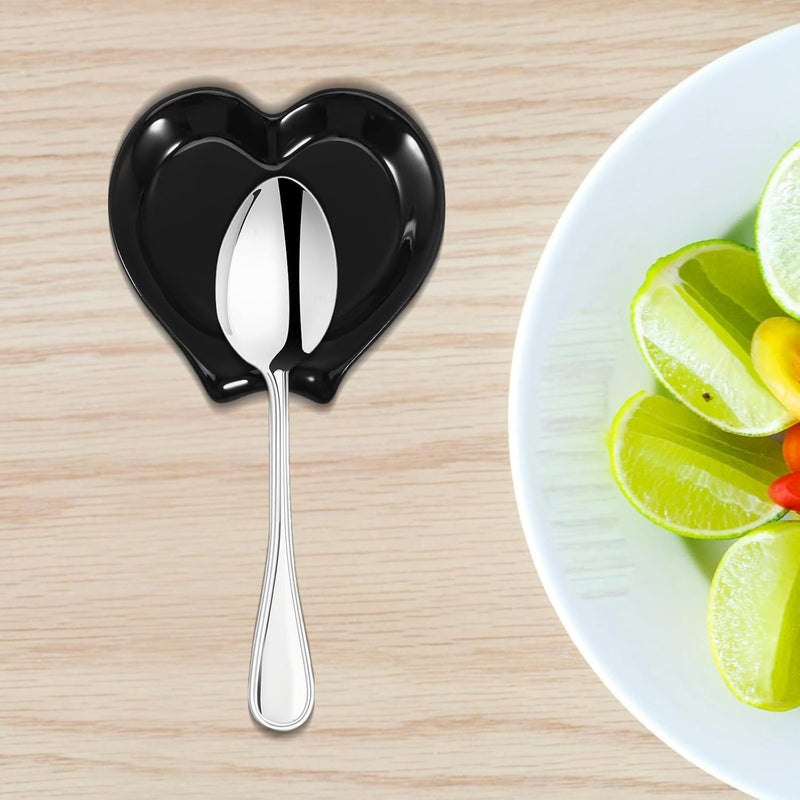 ABOOFAN Ceramic Spoon Rest Kitchen Scoop Holder Reusable Black Countertop Spoon Support Home Dining Accessories - Image 5