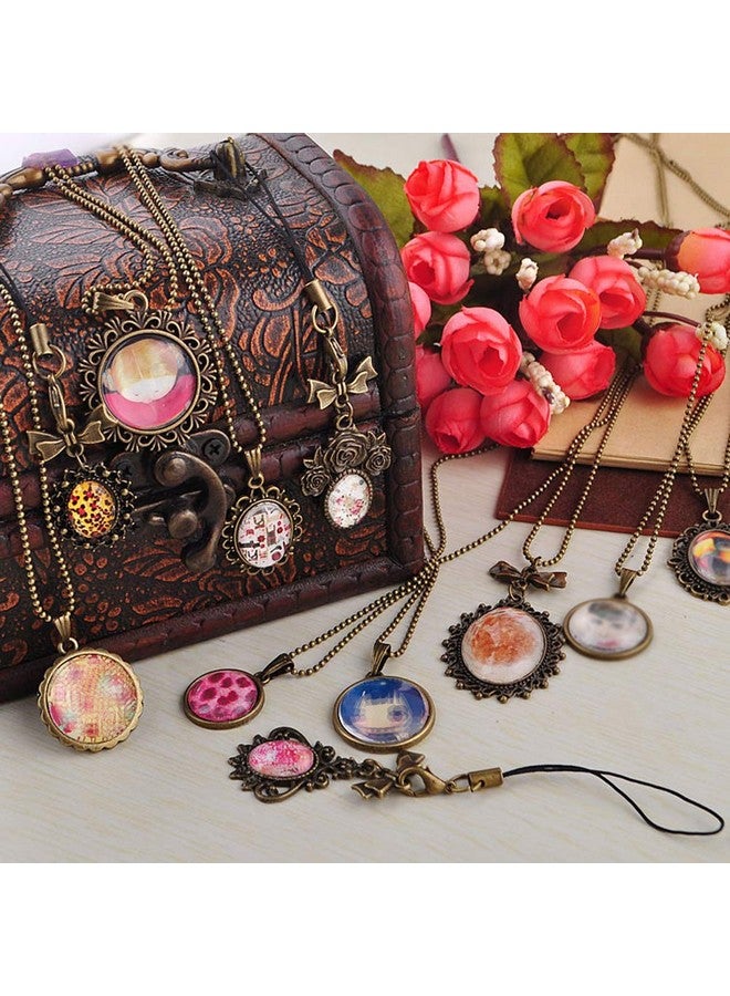 تينسيري 100 قطعة من الكابوشون الدائري الشفاف ذو الظهر المسطح مقاس 25 مم، كابوشون زجاجي دائري مسطح من أجل الحرف اليدوية وقلادات الصور وصناعة المجوهرات (25 مم) - Image 5