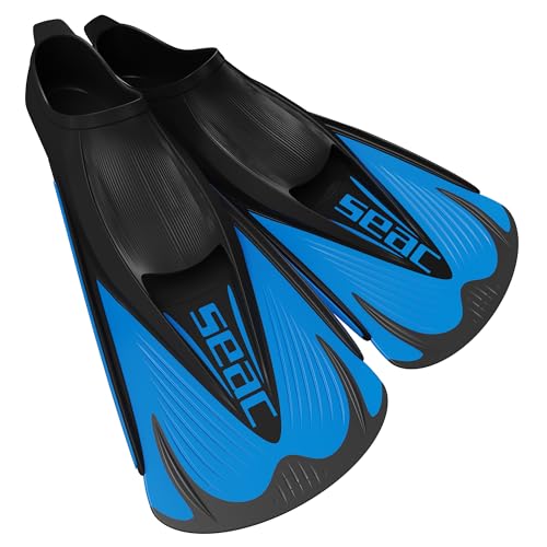 Seac SpeedS Short Swimming fins for Training in The Pool and Open Water Made in Italy Blue 78 US - Image 1