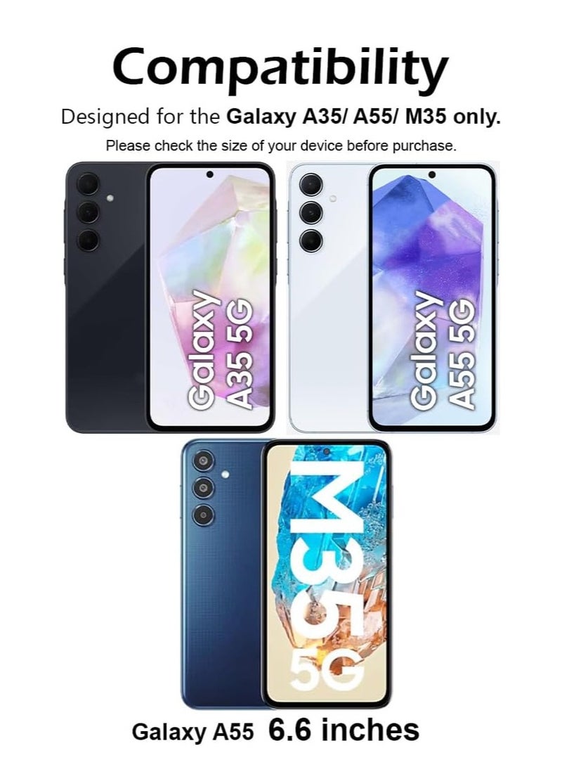 BORTONY Samsung Galaxy A55 Screen Protector 9H Hardness Tempered Glass Film Bubble Free Full Coverage Anti Scratch And Touch Sensitive For Samsung Galaxy A55 - Image 2