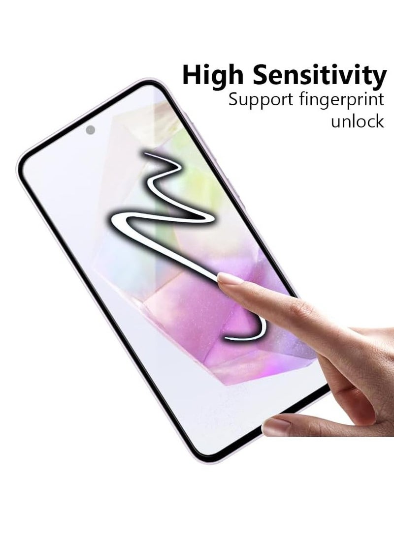 BORTONY Samsung Galaxy A55 Screen Protector 9H Hardness Tempered Glass Film Bubble Free Full Coverage Anti Scratch And Touch Sensitive For Samsung Galaxy A55 - Image 4
