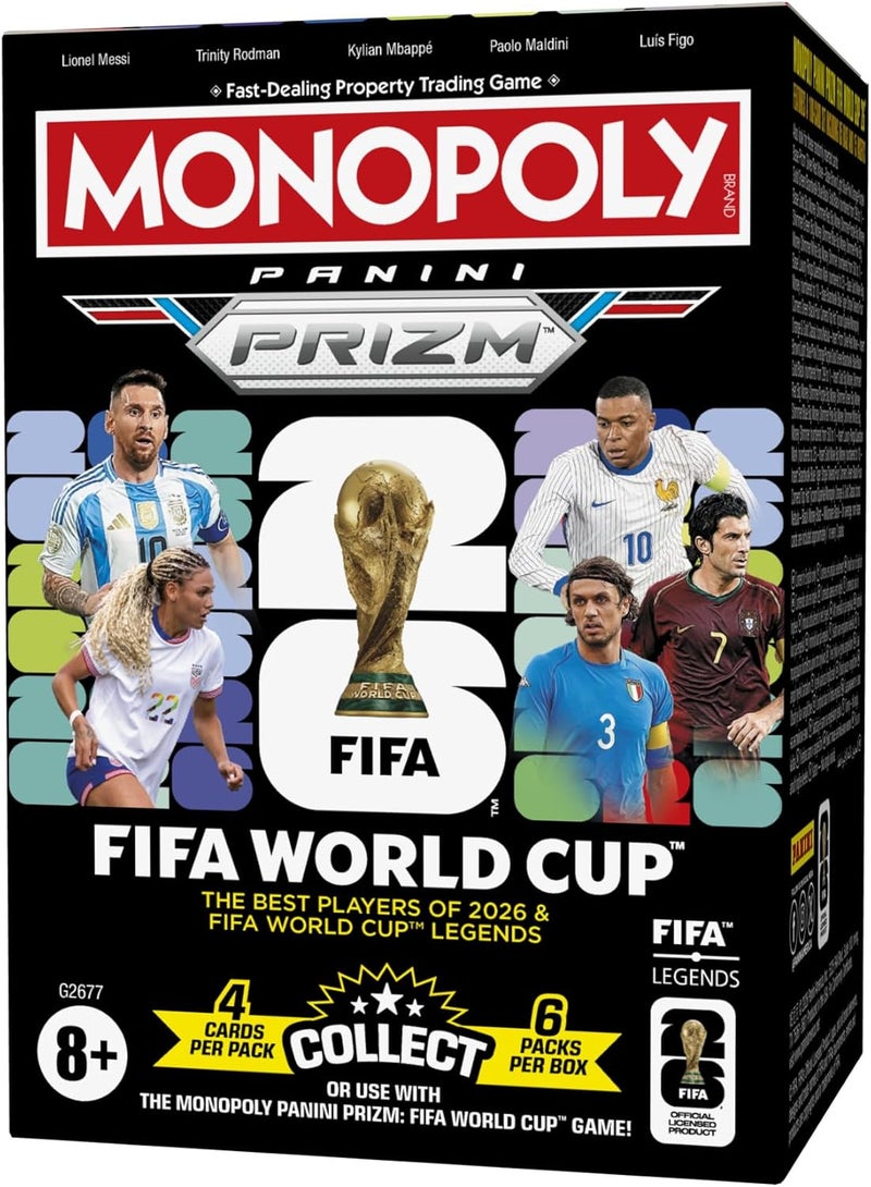 Monopoly Panini Prizm FIFA World Cup 2026 & Legends Trading Cards Booster Box (Assorted) - Image 1