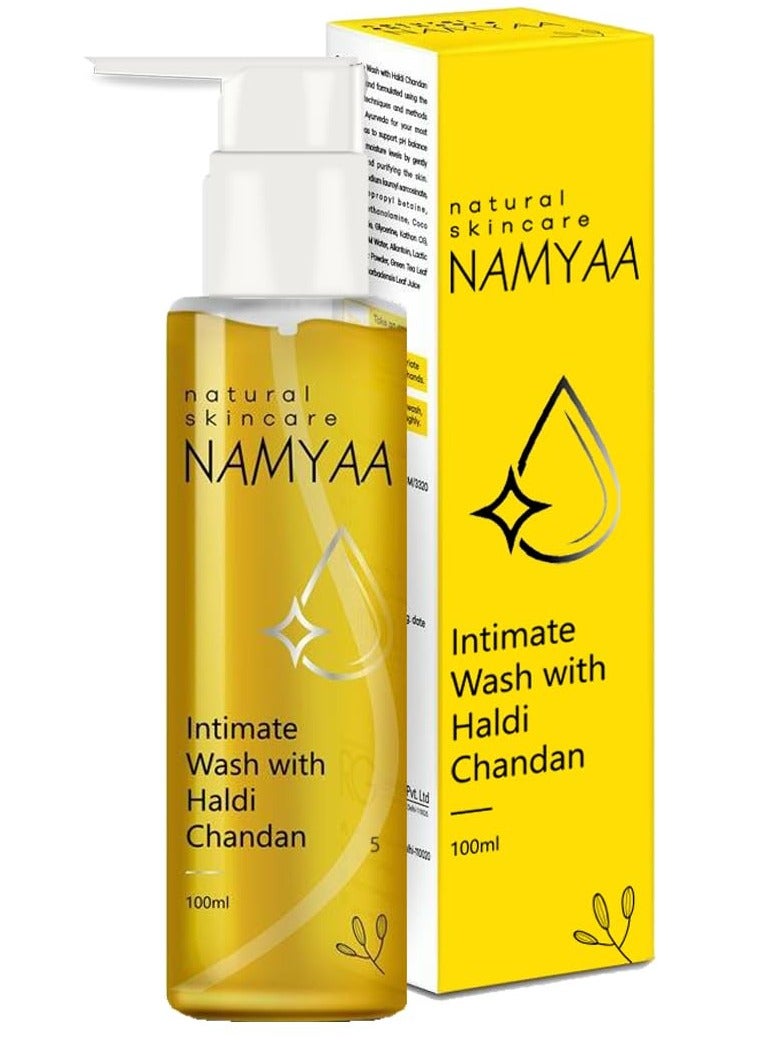 Namyaa Haldi Chandan Intimate Hygiene Wash  With Germ and Odour Protection pH Balanced 100g - Image 1