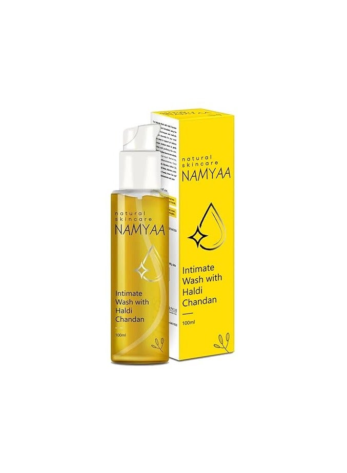 Namyaa Haldi Chandan Intimate Hygiene Wash  With Germ and Odour Protection pH Balanced 100g - Image 2